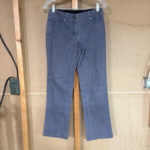Theory Grey Ankle Denim | Size 4 | Straight Leg | Stretch Cotton